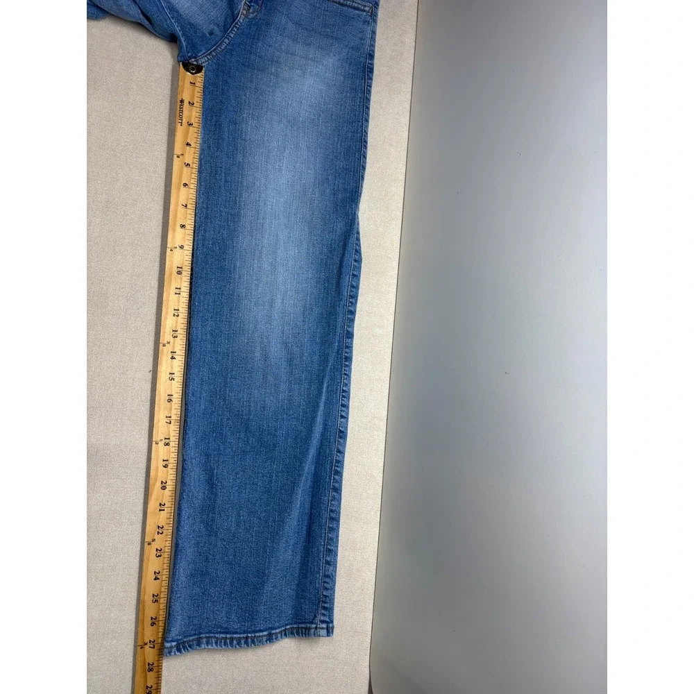 Abercrombie Kids Jeans Girls 15/16 Blue High Rise Wide Leg Denim Bow Crochet